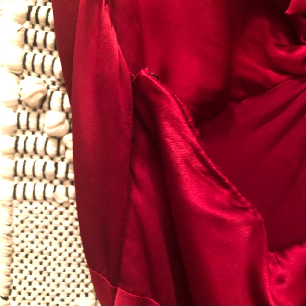 Cache Silk Vintage Dress Red Size 4 - Picture 5 of 15